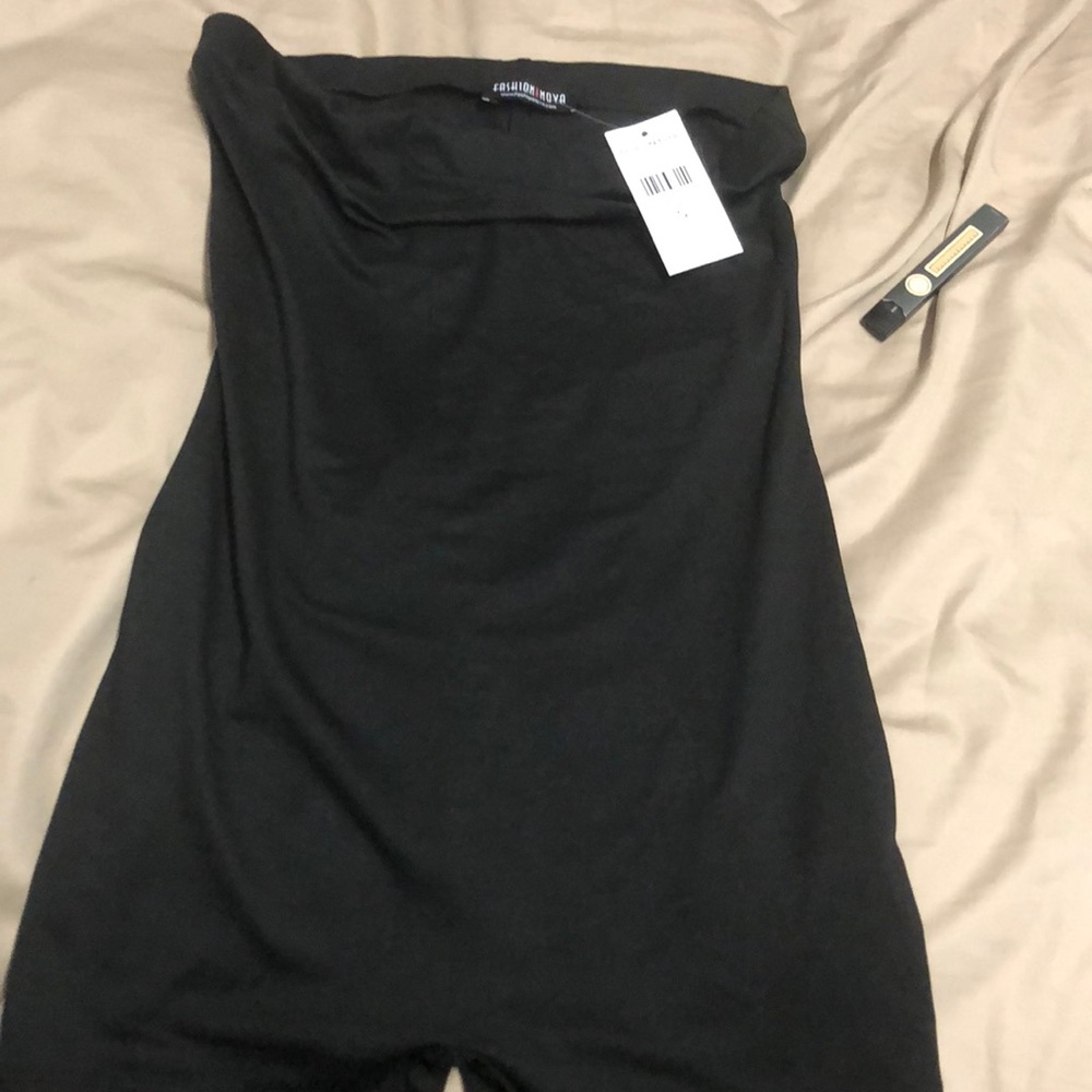 Black bodycon romper